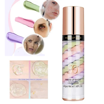

3 Color Isolation Cream Facial Moisturizing Brightening Skin Concealer Beauty Cream Face Cosmetics