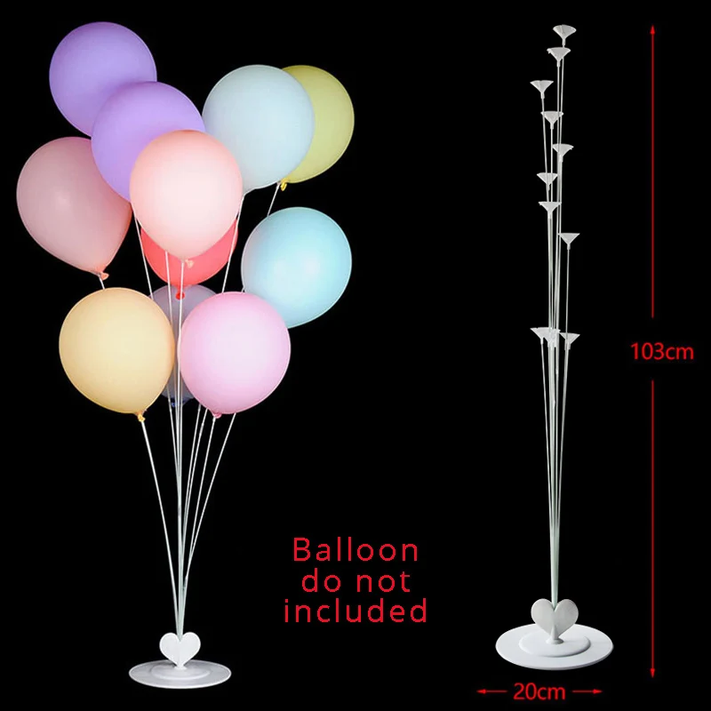 7 Tubes 70cm Height Balloon Stand for Birthday Party Decorations Kids Baby Shower Balons Wedding Decoration Christmas New Year - Цвет: 11 tubes stand
