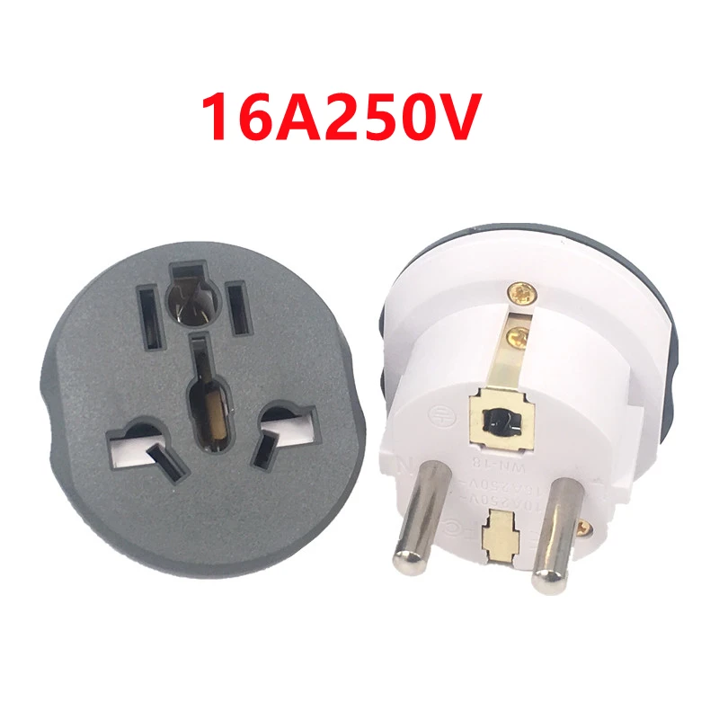 EU Adapter Converter Wall-Socket Eu-Plug Universal AC 16A 250V AU To US UK CN High-Quality