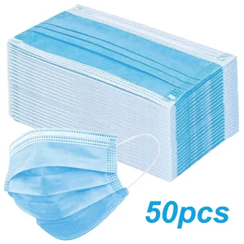 

50PCS Disposable Anti Dust Mask Daily Protective Mask Anti Fog Dust-proof Non-woven Safety Mask Facial Protective Cover