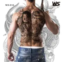 men's tattoo dragon lion king tribal large temporary tattoos for men women back body tattoo sticker painting water transfer