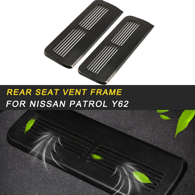 

Floor A/C Air Vent Outlet Panel Cover Trim Frame Sticker Interior Accessories for Nissan Patrol Y62 Auto Car Styling