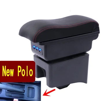 

For Volkswagen Polo armrest box Polo V universal 2009-2020 car center console modification accessories double raised with USB