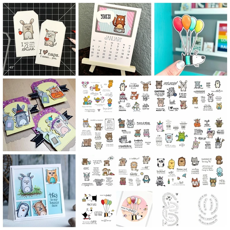 Cute Animals Halloween Unicorn Lion,Cow Transparent Stamp Clear Stamps for DIY Scrapbooking Craft Card NEW