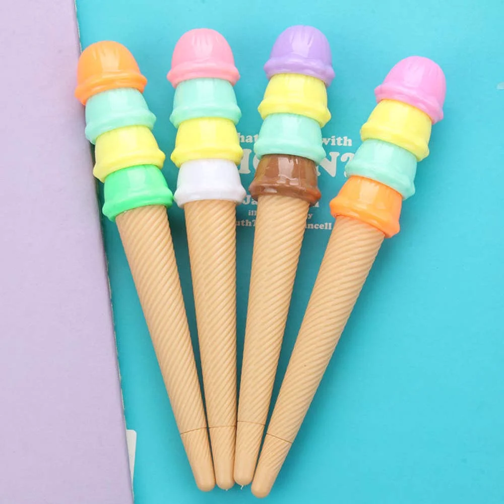 1 шт. Милая креативная пластиковая гелевая ручка для мороженого Kawaii корейские ручки для письма Новинка Школьные принадлежности