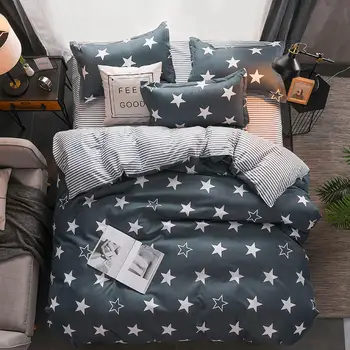 

2019 4pcs Bedding Sets White Black Green Duvet Covers Set Single/King/Queen/Super King Duvet Cover Set