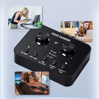 

External Sound Card Phone Computer Universal Compact Audio Card Adapter with Volume Control Knobs