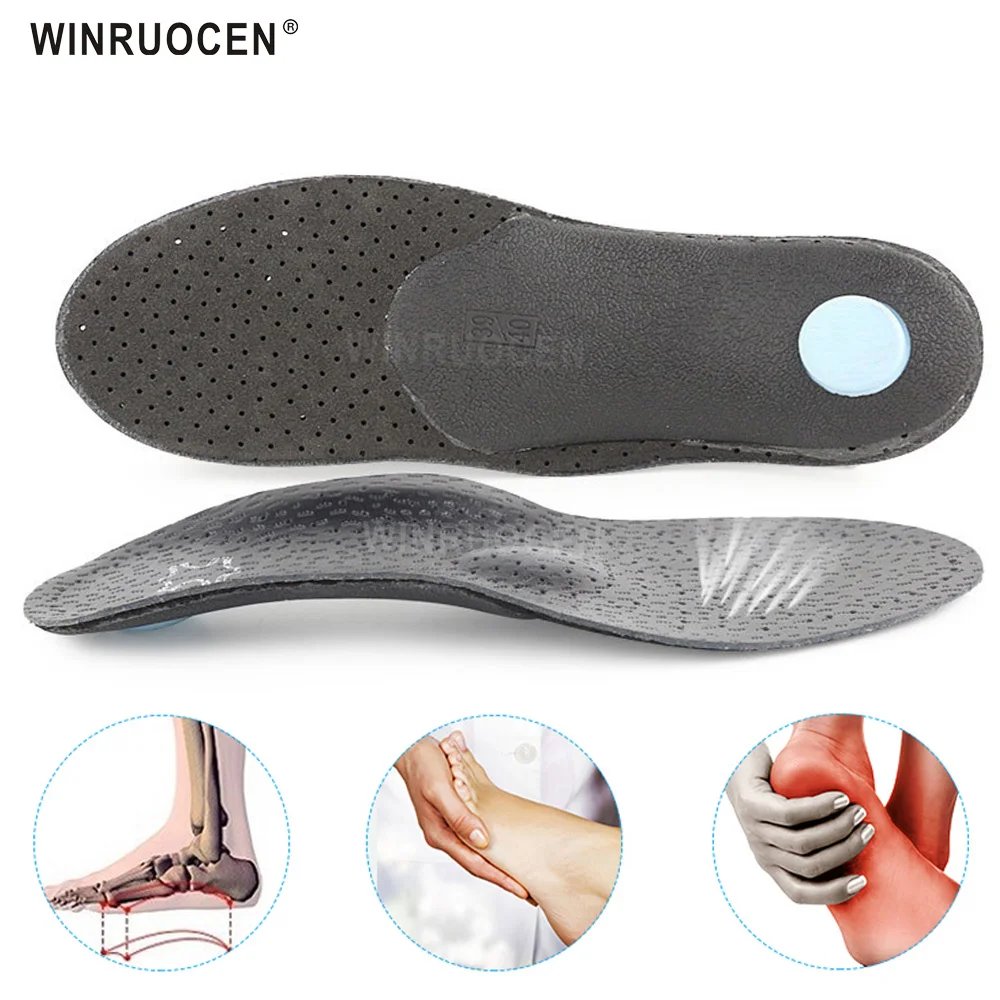 

Leather Orthopedic Insoles Orthotics flat foot Health Sole Pad for Shoes insert Arch Support pad for plantar fasciitis Feet Care