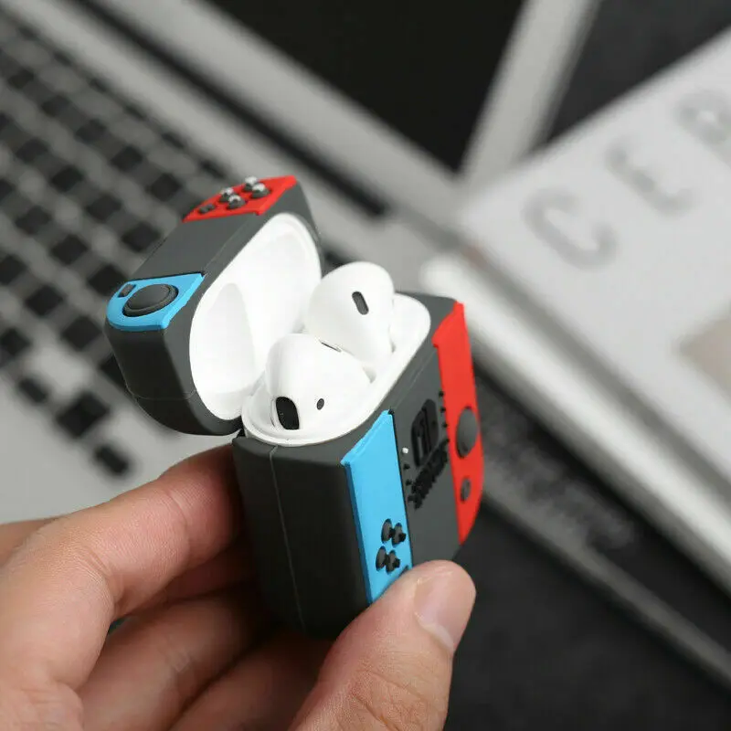 3D чехол для ручных Игровых Наушников NS Switch s для Apple Airpods 1/2, забавный силиконовый защитный чехол для наушников, аксессуары