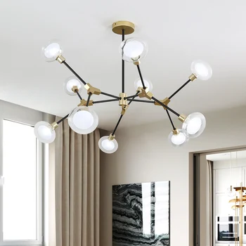 

modern glass ball chandeliers ceiling handmade wicker hanging lamp lampes suspendues nordic decoration home luzes de teto