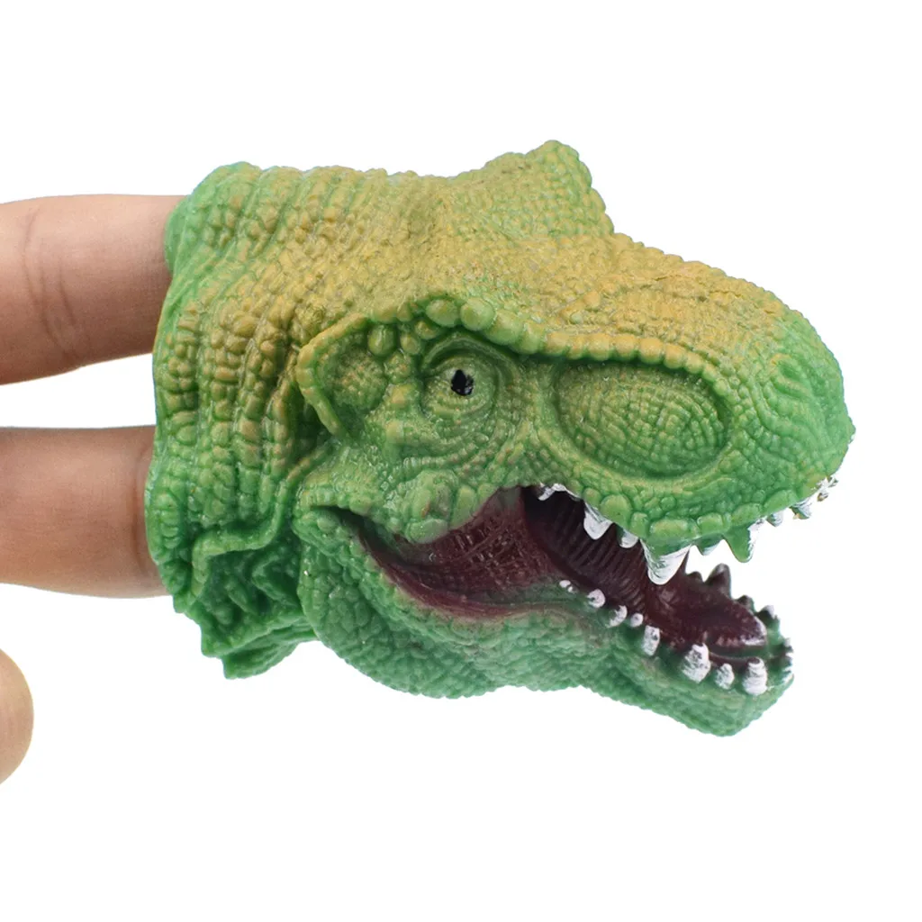Dinosaurs Game Dino Head Glove Triceratop Hand Puppet Toys Kids Role Play Party 