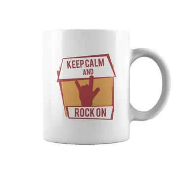 

Keep Calm and Rock on 11 Oz Funny Coffee Mug