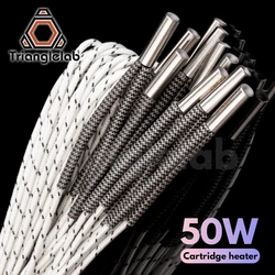 Trianglelab – Cartouche chauffante avec câble 100cm pour imprimante 3D, 6x20 mm, 12V / 24V 50 W, pour V6 HOTEND volcan MK8 MK9, 