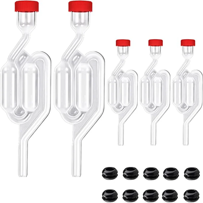 SShape Airlocks ,Homebrew Bubble Airlock Carboys Stopper & Fermenter Seal Valve with Food Grade