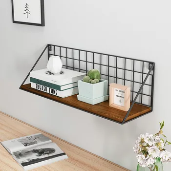 

Laminate Board of Shelf Storage Ins Kitchen Rack Desktop Partition Wall-Mounted Bookshelf Storage Rack Wall Flower Rack