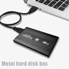2,5 дюйма Жесткий диск HHD чехол пескоструйная обработка поверхности из алюминиевого сплава USB2.0 Внешний жесткий диск корпус