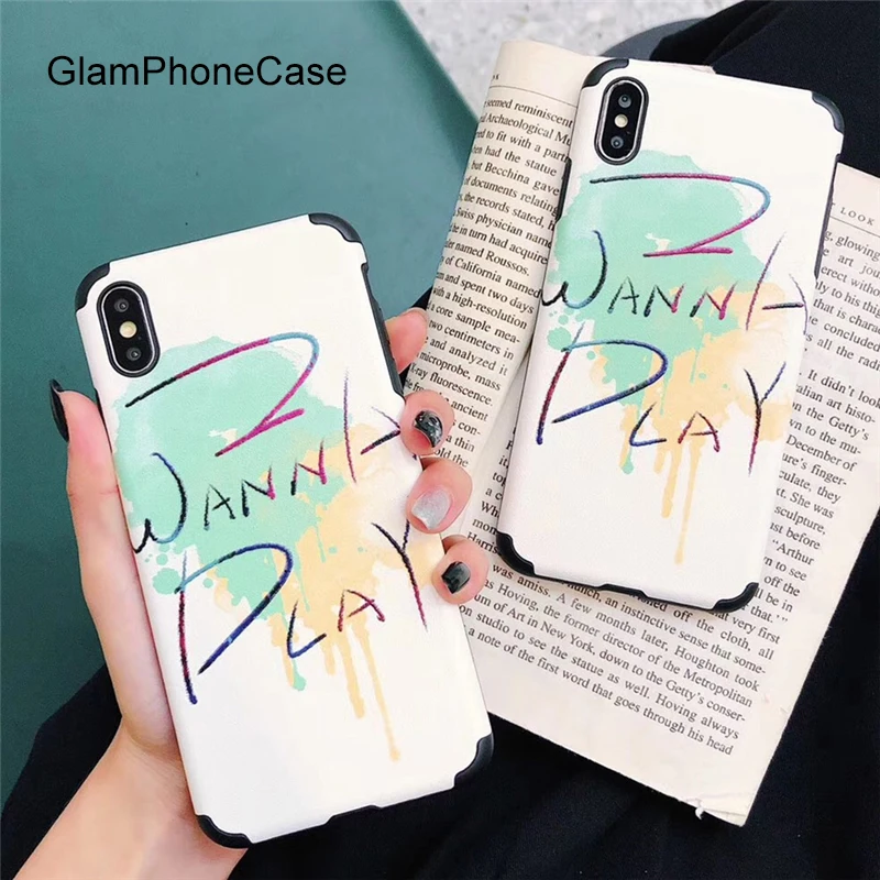 

GlamPhoneCase Simple Personality Letter Phone Case For iPhone X XS Max XR Soft Silicone Cover For iPhone 7 8 6 6s Plus Case