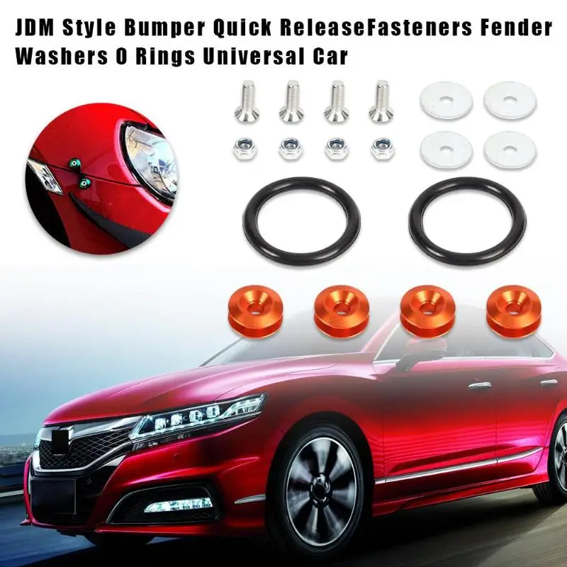 JDM СТИЛЬ Автомобильный бампер быстроразъемные крепежи шайба увеличенная гайки уплотнительные кольца