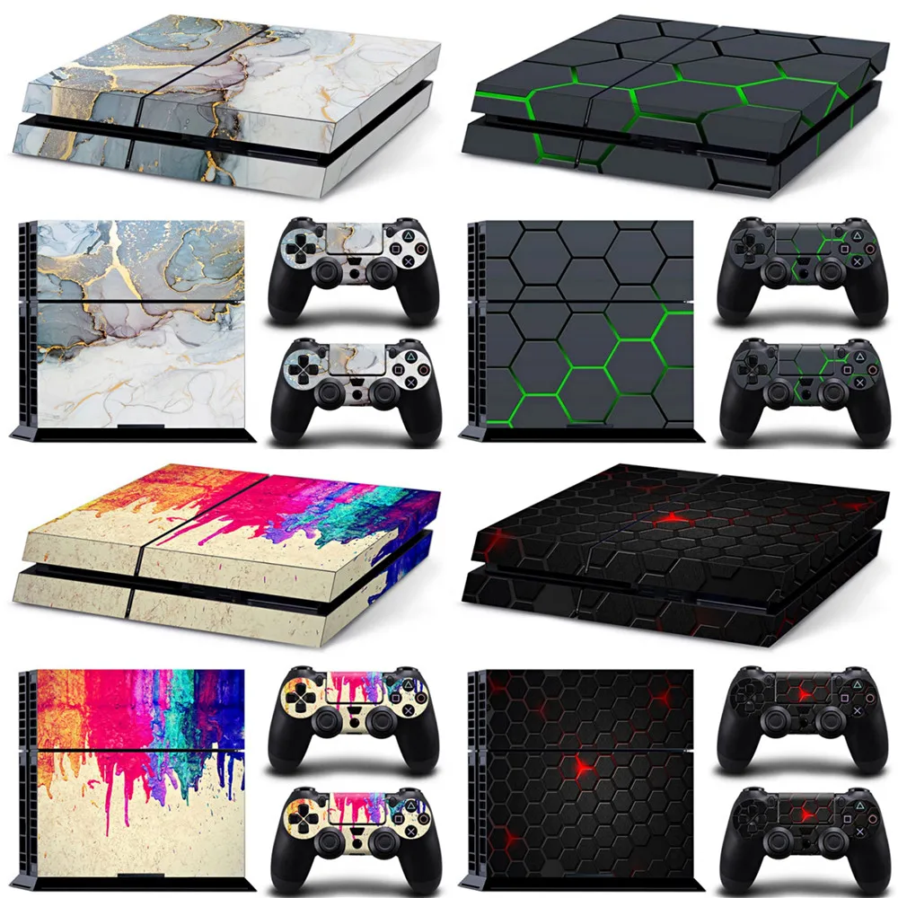 for PS4 skin vinyl decal cover Sony playstation 4 n two controllers 2 Controllers Full Set | Электроника