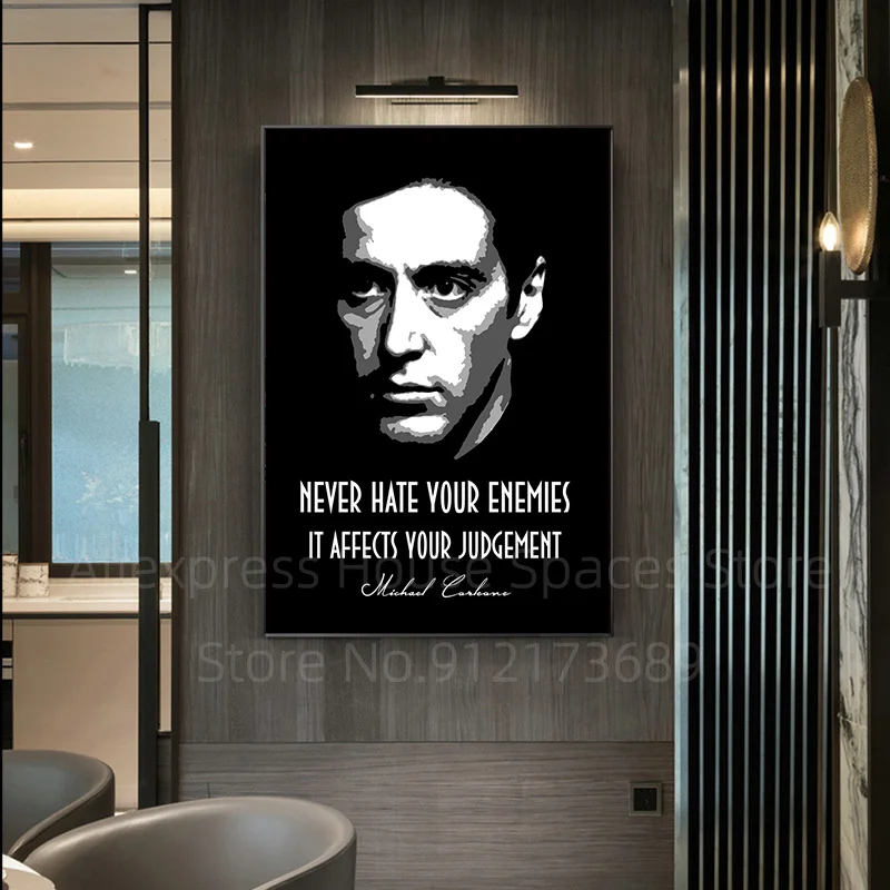 The Godfather canvas The Godfather decor Motivation art Michael