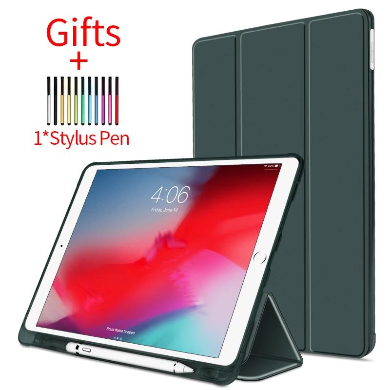 Для iPad чехол 10,2 дюймов Чехол A2198 A2197 A2232 поколения Чехол Funda тонкий ТПУ силиконовый чехол Smart Cover for2019 iPad 10,2