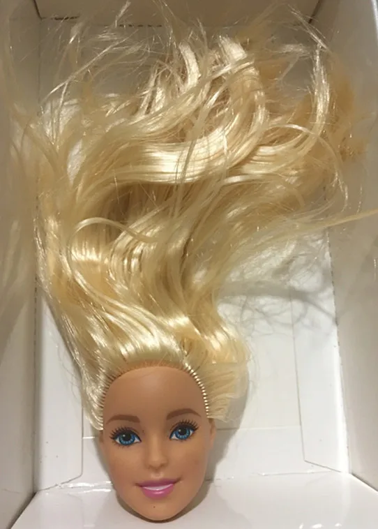 Коллекционная голова куклы из золотых волос Хороший макияж модные кукольные