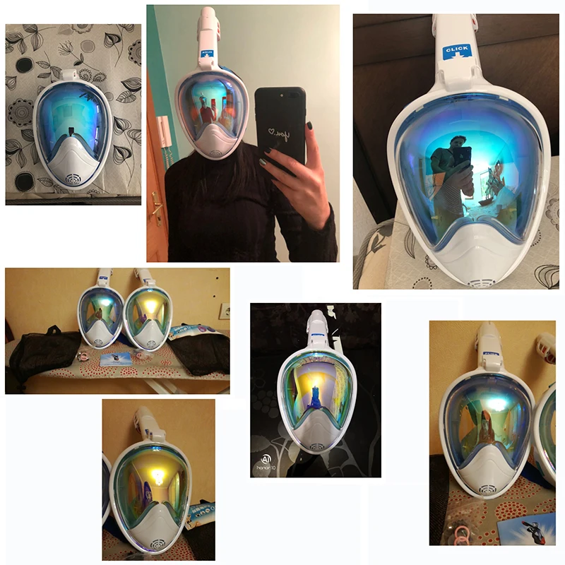 Snorkeling Diving Mask Anti Fog Full Face Professional Set with Snorkel