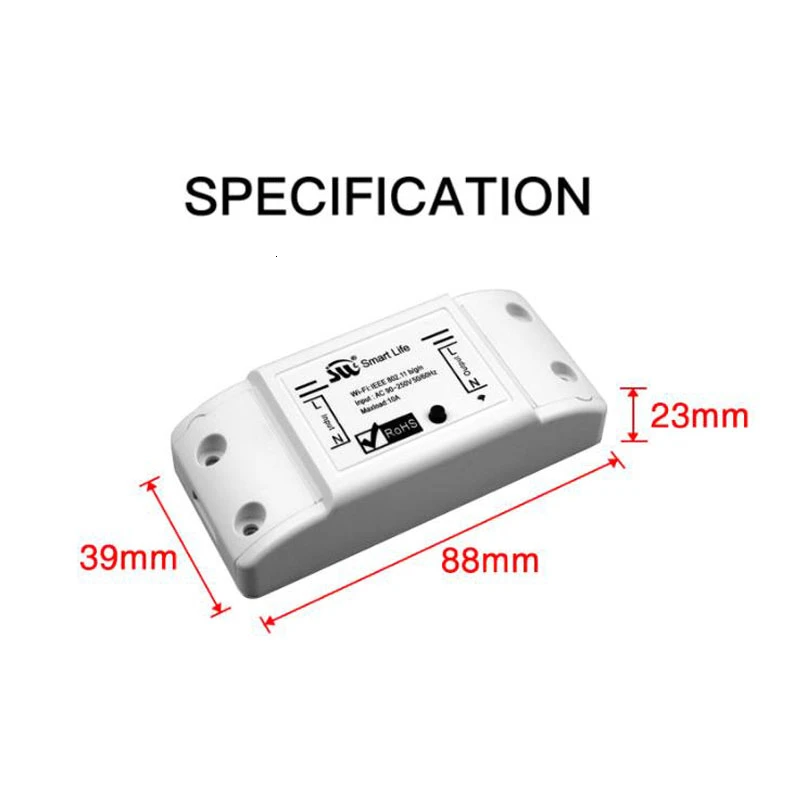 WiFi Smart Universal Light Switch Breaker Timer Smart Life APP Wireless Remote Control Works with Alexa Google Home