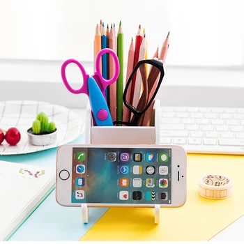 

1pcs Pencil Organizer Storage Box Remote Control Storage Case Mobile Phone Holder Stand Container Desktop Pen Holder Phone Rack