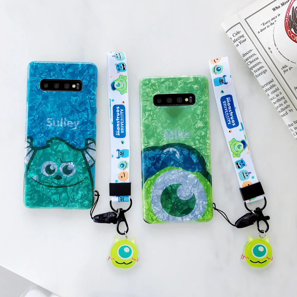 Мягкий чехол с мультяшными монстрами для Samsung Galaxy S8 S9 S10 Plus Note 9 8 модная ракушка