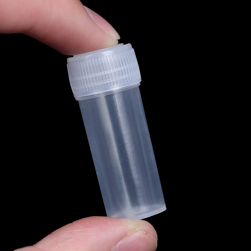 20Pcs 5ml Plastic Bottle Sample Jar 5g Small Barrel Vials Medicine Pill Liquid Powder Capsule Storage Container Packing Bottles plastic storage bottle