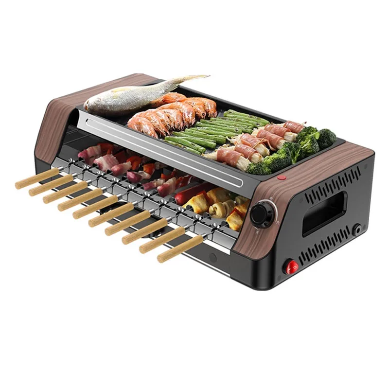 Многофункциональный Электрический гриль корейский автоматическая вращающаяся