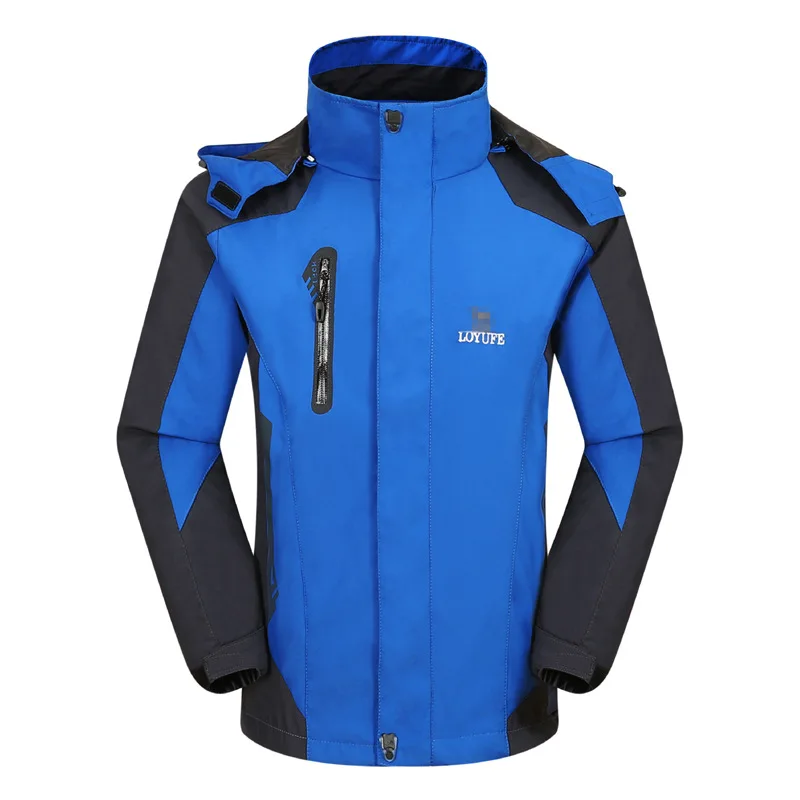 Men s Blue Зимний стиль, куртка-дождевик, три в одном, одежда с хлопковой подкладкой, ветронепроницаемая, водостойкая, теплая куртка - Цвет: Men s Blue