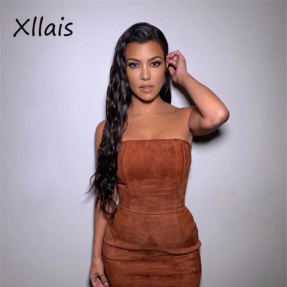 Xllais, Клубные платья из плотного материала, женское платье без бретелек, облегающие платья без рукавов, женская одежда, высокое качество, vestidos