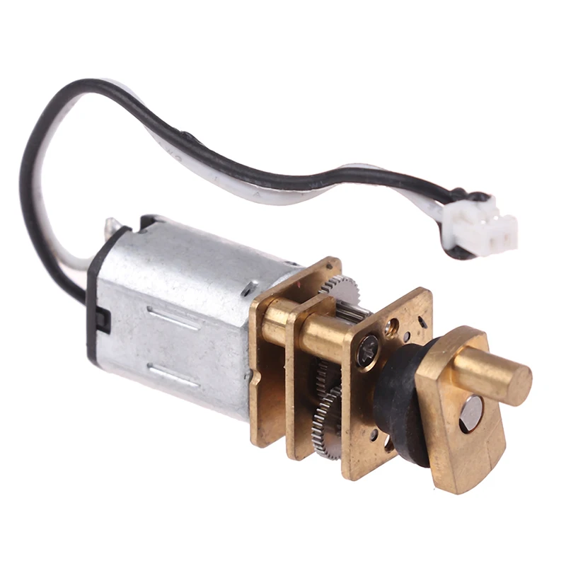 Strong Magnetic N20 Geared Motor with Copper Swing Arm, All Steel Gear Precision Fingerprint Lock Motor DC3V-6V, 30rpm-60rpm 1pc