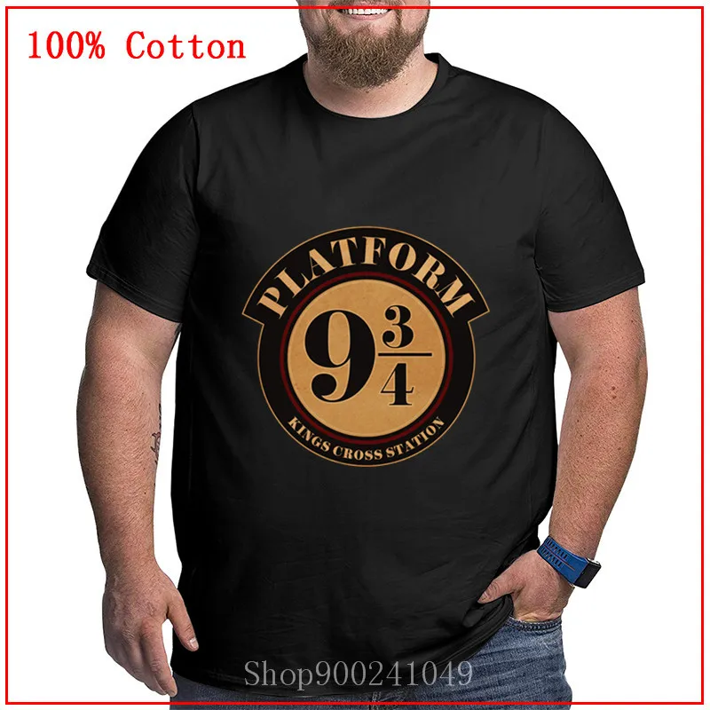 Vintage Pulp Fiction Harry T shirt men Retro Platform Nine Three quarters T-shirt Nerd Hogwarts Magic Wizard Plus Size t-shirt | Мужская