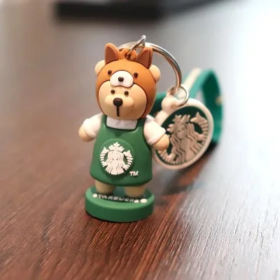 dog Китайский Зодиак Мультфильм ПВХ брелок животные Милый Забавный Рождественский кулон брелок пара Llaveros Porte Clef ювелирные изделия подарок - Цвет: dog