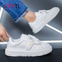 

CYYTL Fashion Casual Men's Leather Shoes Breathable Sports Skateboard Sneakers Outdoor Walking Slip On Boys Street Footwear