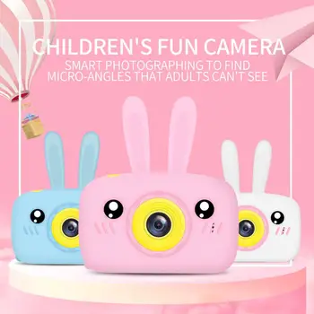 

Mini Children Camera Toy Digital Video Camera Model With Rabbit Pattern Silicone Case Christmas New Year Gift