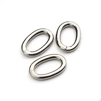 

20pcs/lot Stainless Steel Silver Tone Oval Open Jump Rings Connectors 7x9mm/9x12mm/12x17.5mm Findings For Jewelry Making