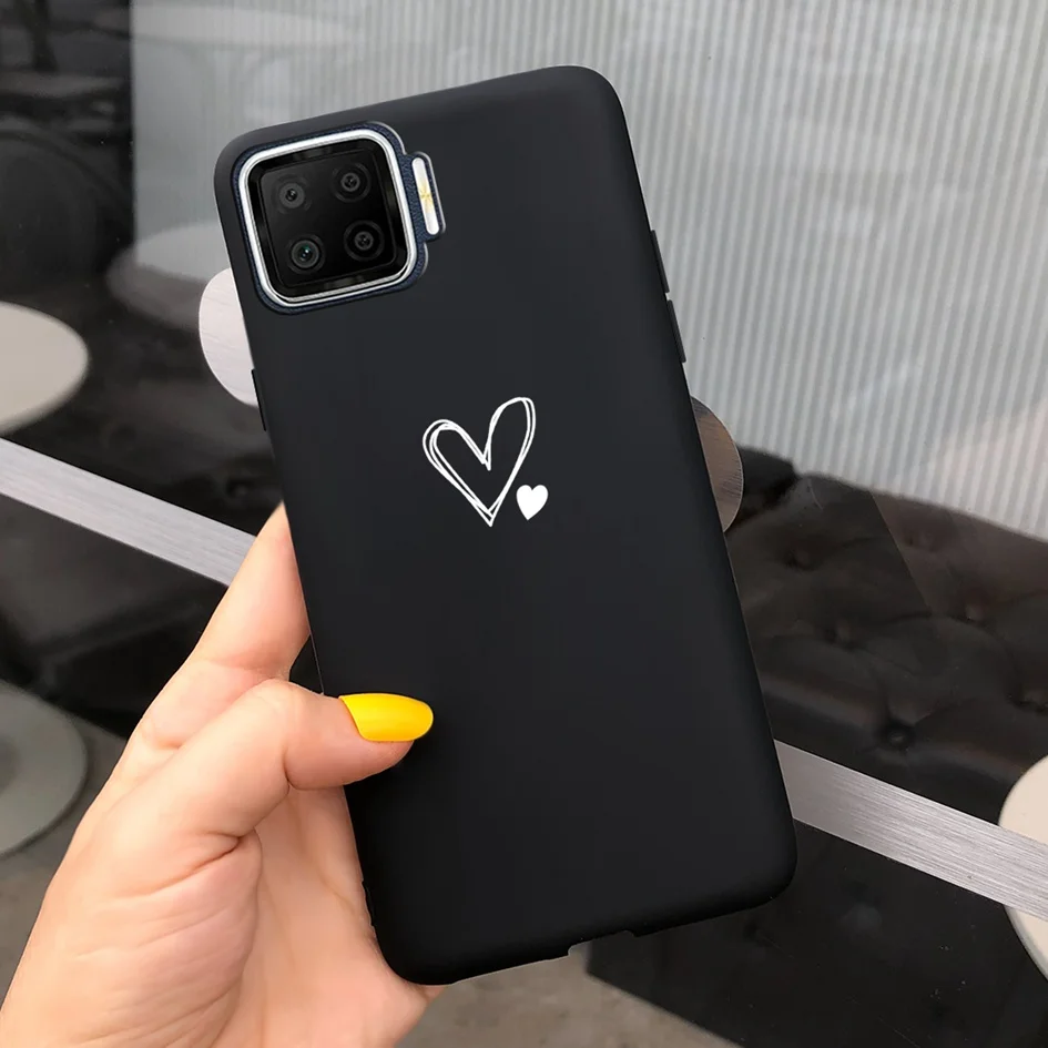 cases for oppo black For OPPO A73 5G Case Cute Love Heart Fundas Soft Silicone Shockproof Cover For OPPO A73 A93 CPH2067 CPH2121 A 73 A 93 Phone Case cases for oppo cell phone