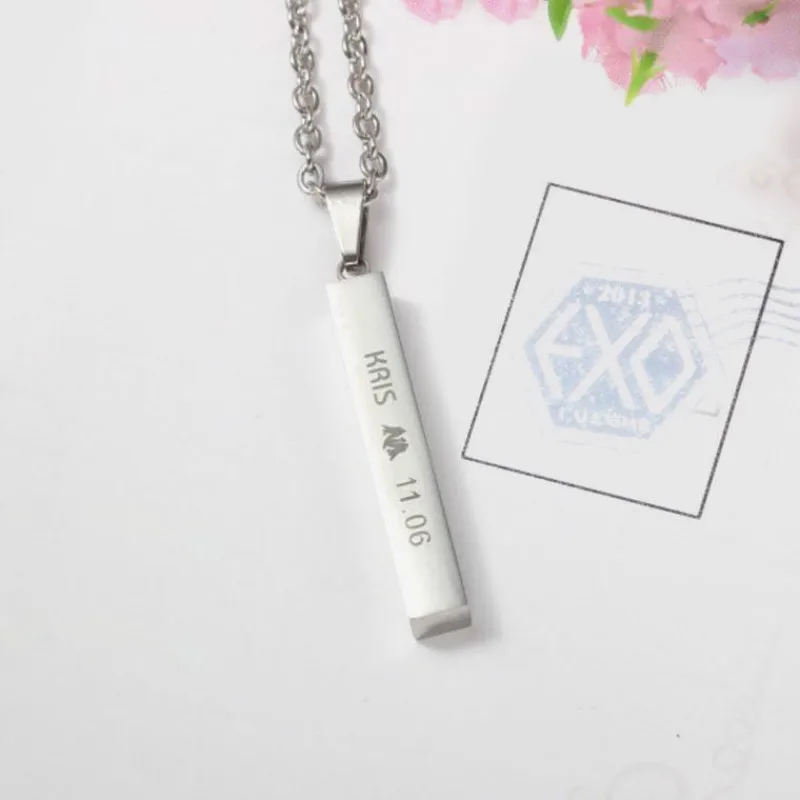 Кулон цепочка KPOP EXO EX'ACT Monster Lucky кулон на одной цепочке аксессуары для мужчин и