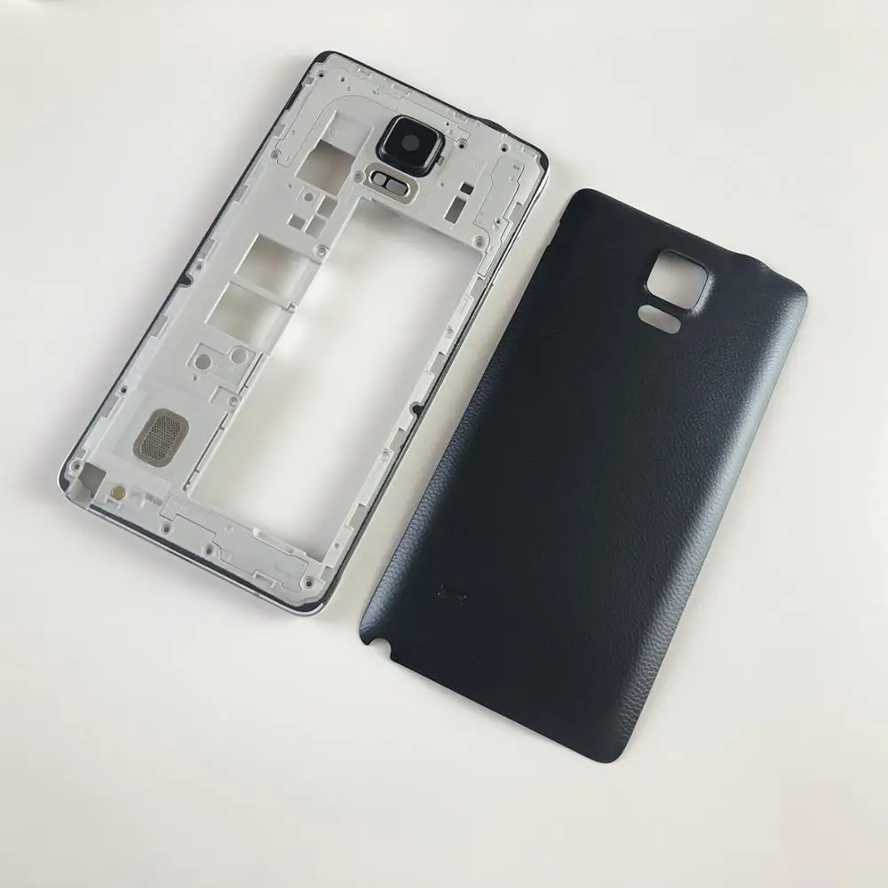Для samsung Galaxy Note 4 N910F N910A N910P N910C чехол Корпус задняя крышка батареи+ средняя рамка панель одна карта или две карты