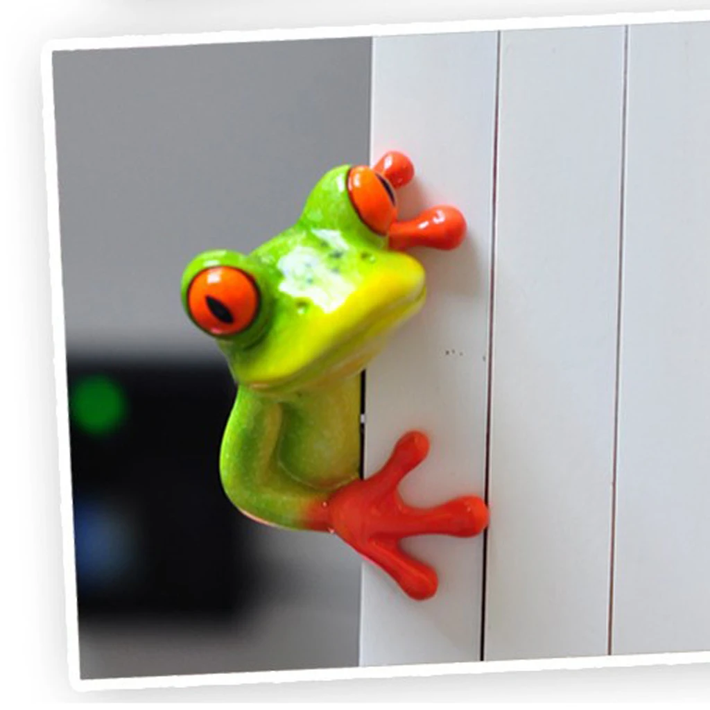 3D Resin Frogs Figurine Cute Animal Resin Miniatures Craft Home Fairy Garden Ornament Decor Gifts