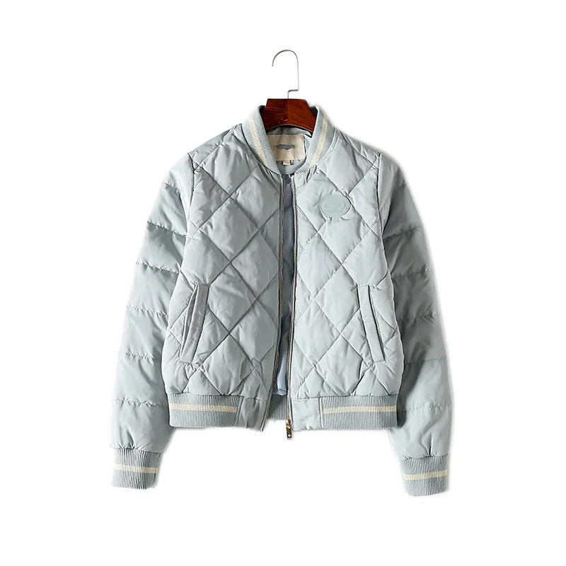

A Generation of 2019 Autumn & Winter Korean-style Loose-Fit Warm Comfortable Baseball Uniform Short Half-Cooked down Jacket Enti