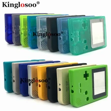 Conjunto completo luminoso caso capa de concha de habitação com almofada de borracha para gameboy bolso gbp botões de concha