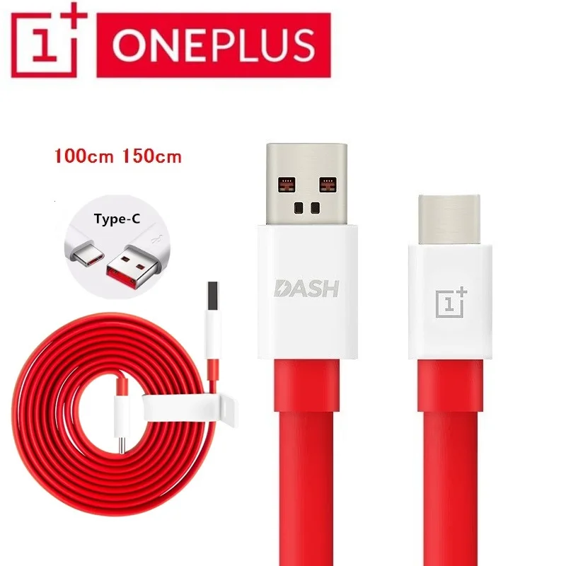 Dash 100Flat Оригинальное зарядное устройство Oneplus 7 Pro EU Dash 5V 4A для Oneplus 6T 5T 3T адаптер 1 M/1,5 M плоский круглый кабель usb type C - Тип штекера: Dash 100Flat