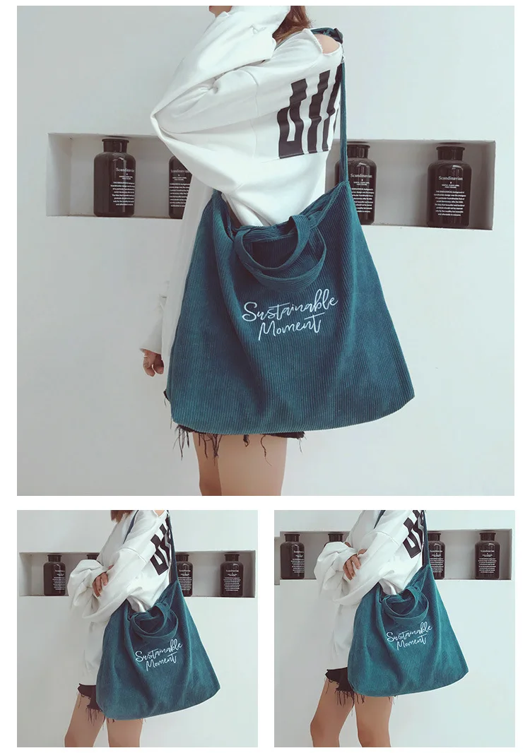 Sac Banane Kaki Velours Côtelé - Sacs à Main Femme