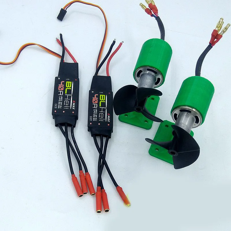 

Ship Model Thruster Engine 24V Boat Model Underwater Motor with 40A ESC Kit for RC Feeding Boat Pull Nut Boat Model