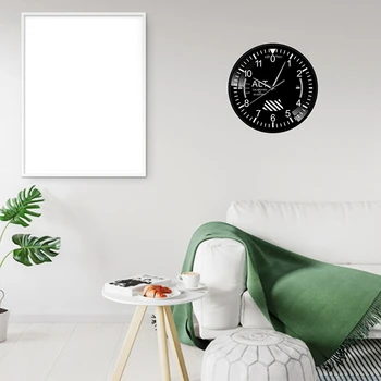 

Altimeter Round Wall Clock Modern Altimeter Instrument Style Wall Clock Pilot Air Plane Altitude Measurement Home Decor